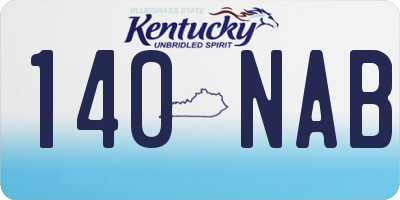 KY license plate 140NAB