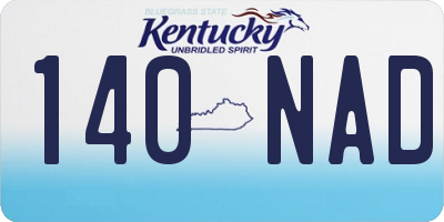 KY license plate 140NAD