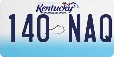 KY license plate 140NAQ