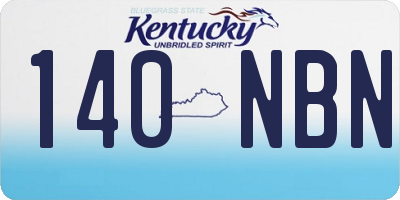 KY license plate 140NBN