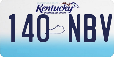 KY license plate 140NBV