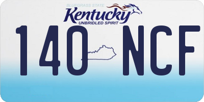KY license plate 140NCF