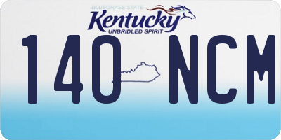 KY license plate 140NCM