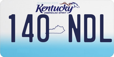 KY license plate 140NDL