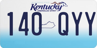 KY license plate 140QYY
