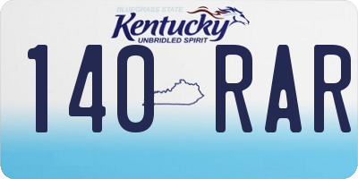 KY license plate 140RAR