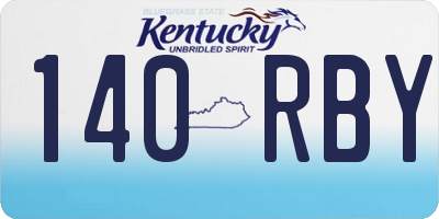 KY license plate 140RBY