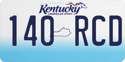 KY license plate 140RCD