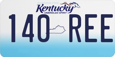 KY license plate 140REE