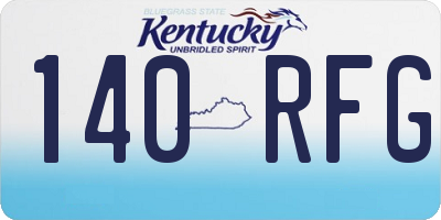 KY license plate 140RFG