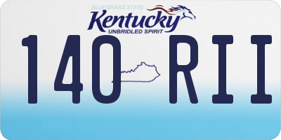 KY license plate 140RII