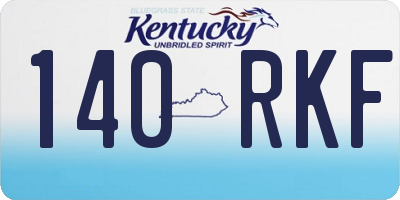 KY license plate 140RKF