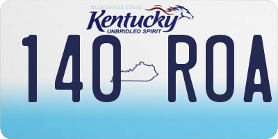 KY license plate 140ROA