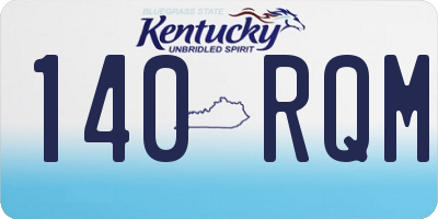 KY license plate 140RQM