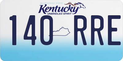 KY license plate 140RRE