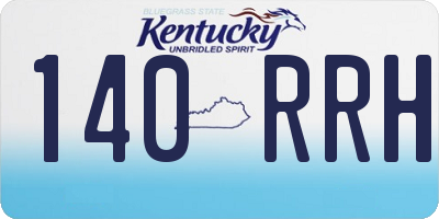 KY license plate 140RRH
