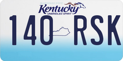 KY license plate 140RSK