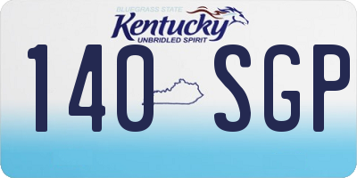 KY license plate 140SGP