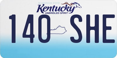 KY license plate 140SHE