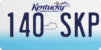 KY license plate 140SKP