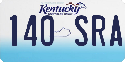 KY license plate 140SRA