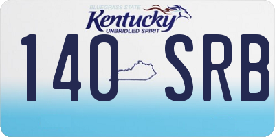 KY license plate 140SRB