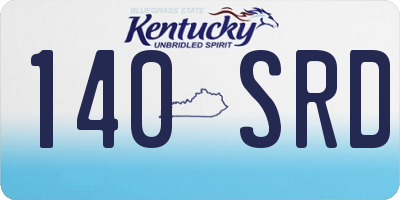 KY license plate 140SRD