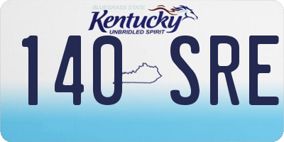 KY license plate 140SRE