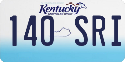 KY license plate 140SRI