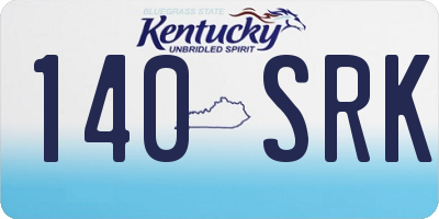 KY license plate 140SRK