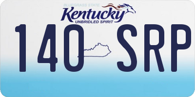 KY license plate 140SRP