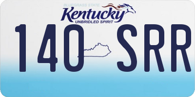KY license plate 140SRR