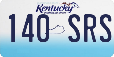 KY license plate 140SRS