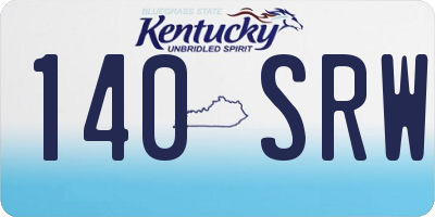 KY license plate 140SRW