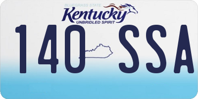 KY license plate 140SSA