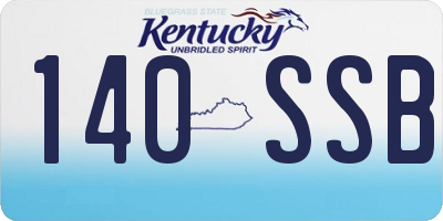 KY license plate 140SSB
