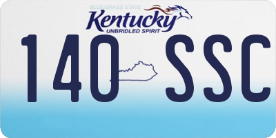 KY license plate 140SSC