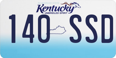 KY license plate 140SSD