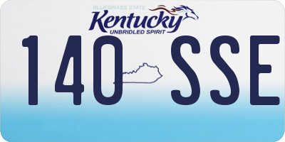 KY license plate 140SSE