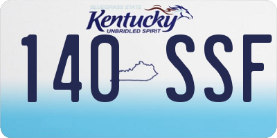 KY license plate 140SSF