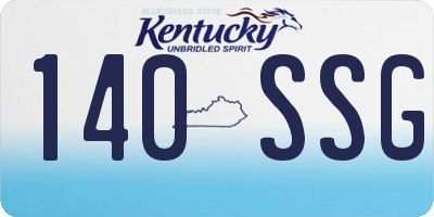 KY license plate 140SSG