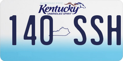 KY license plate 140SSH