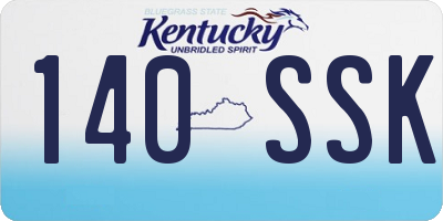 KY license plate 140SSK