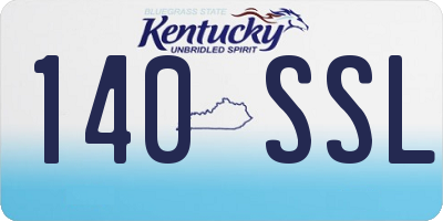 KY license plate 140SSL