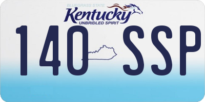 KY license plate 140SSP