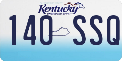 KY license plate 140SSQ