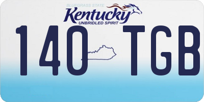 KY license plate 140TGB