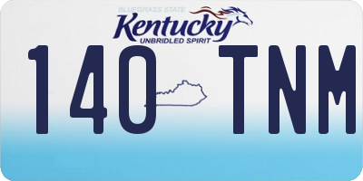 KY license plate 140TNM