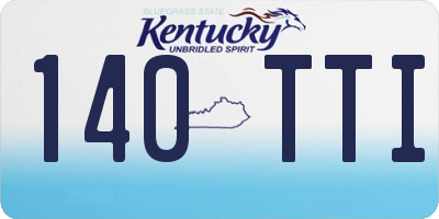 KY license plate 140TTI