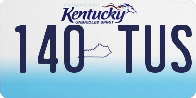 KY license plate 140TUS